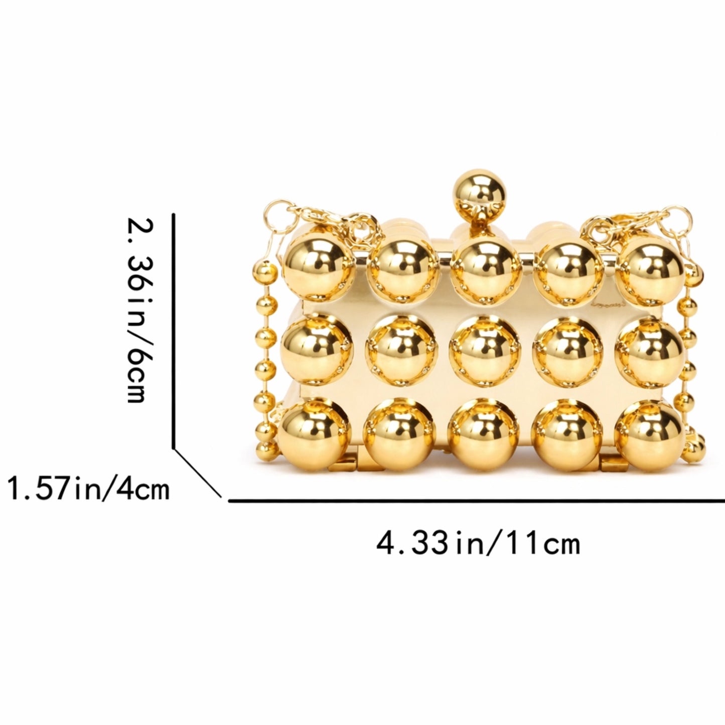 Écrin Mini Box Bag – Gold