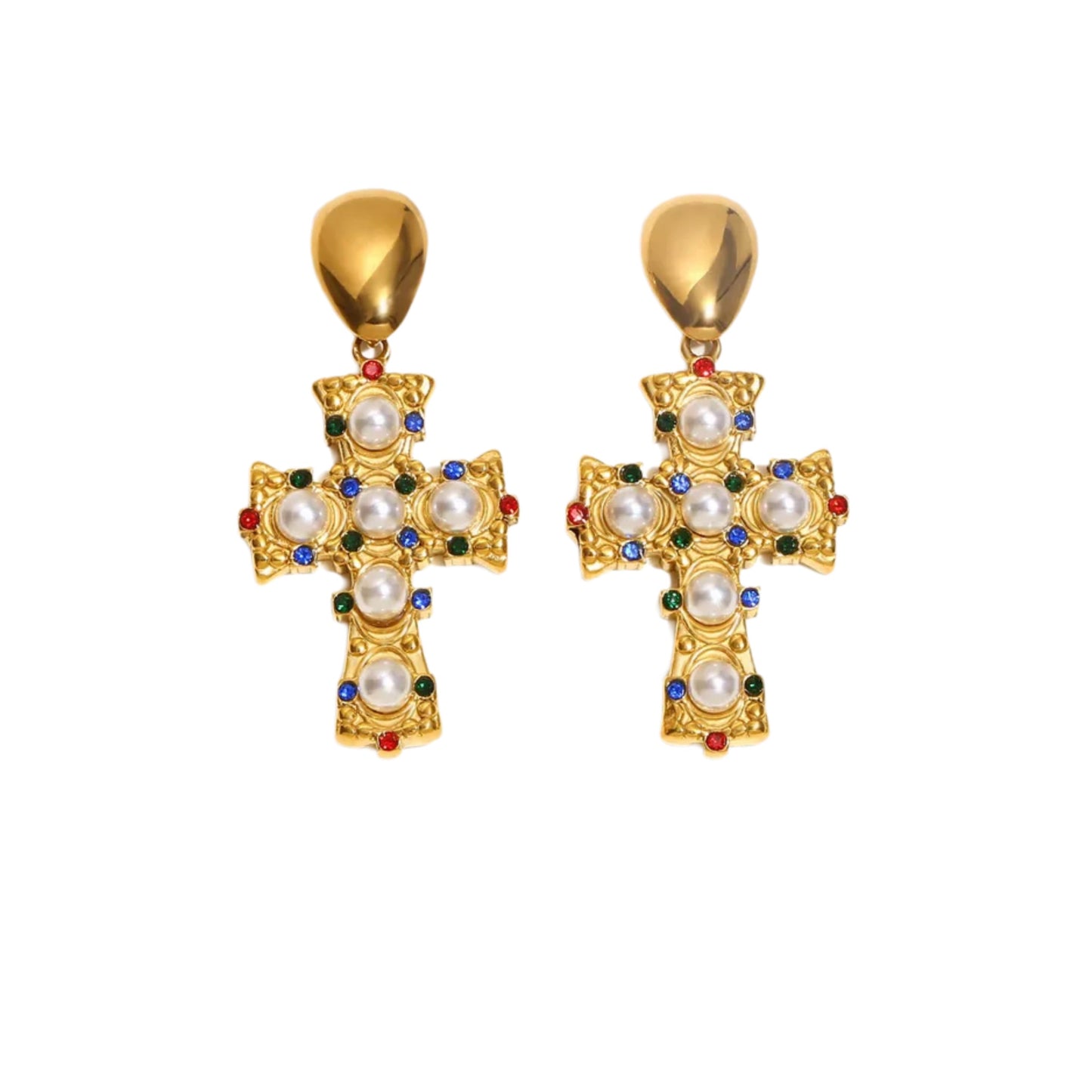 Celeste Cross Earrings