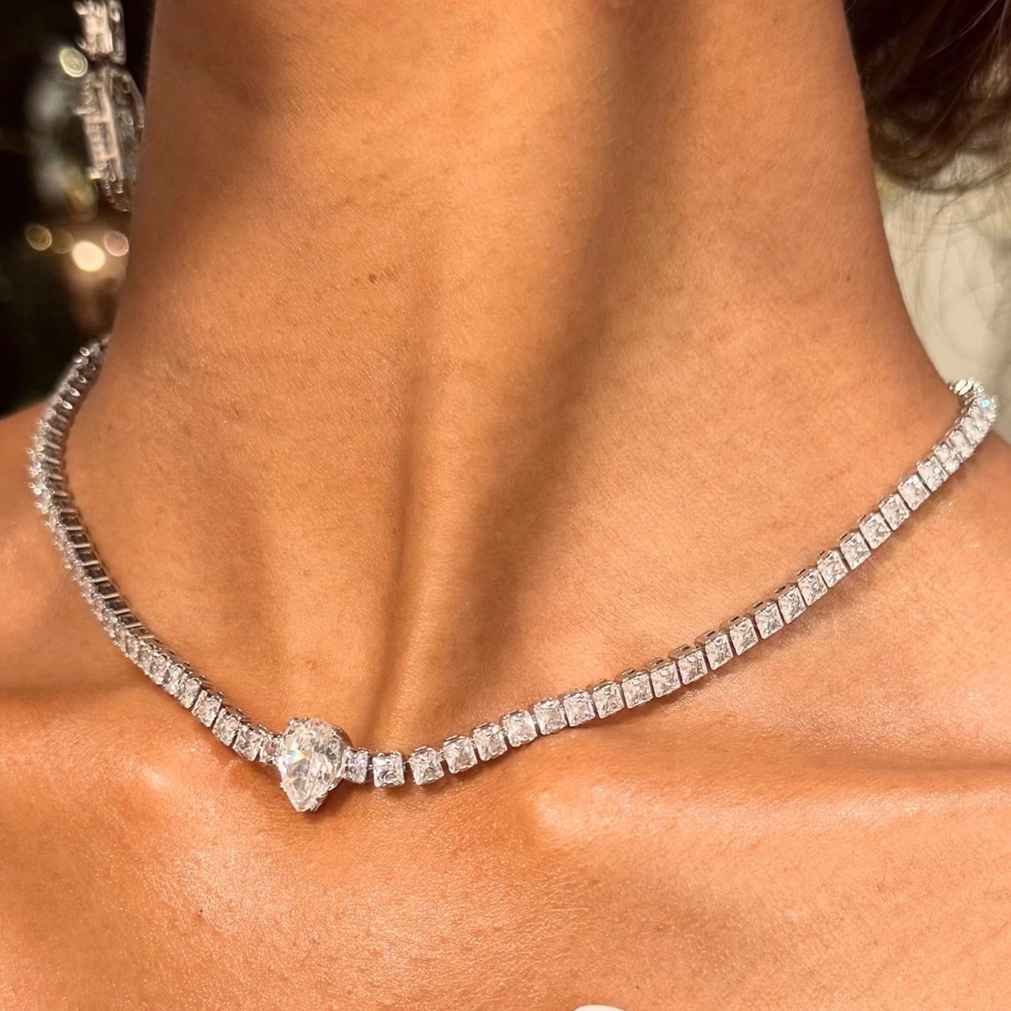 Winter Star Tennis Necklace