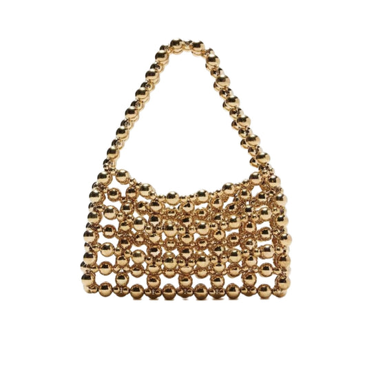 Veloura Beaded Clutch – Gold
