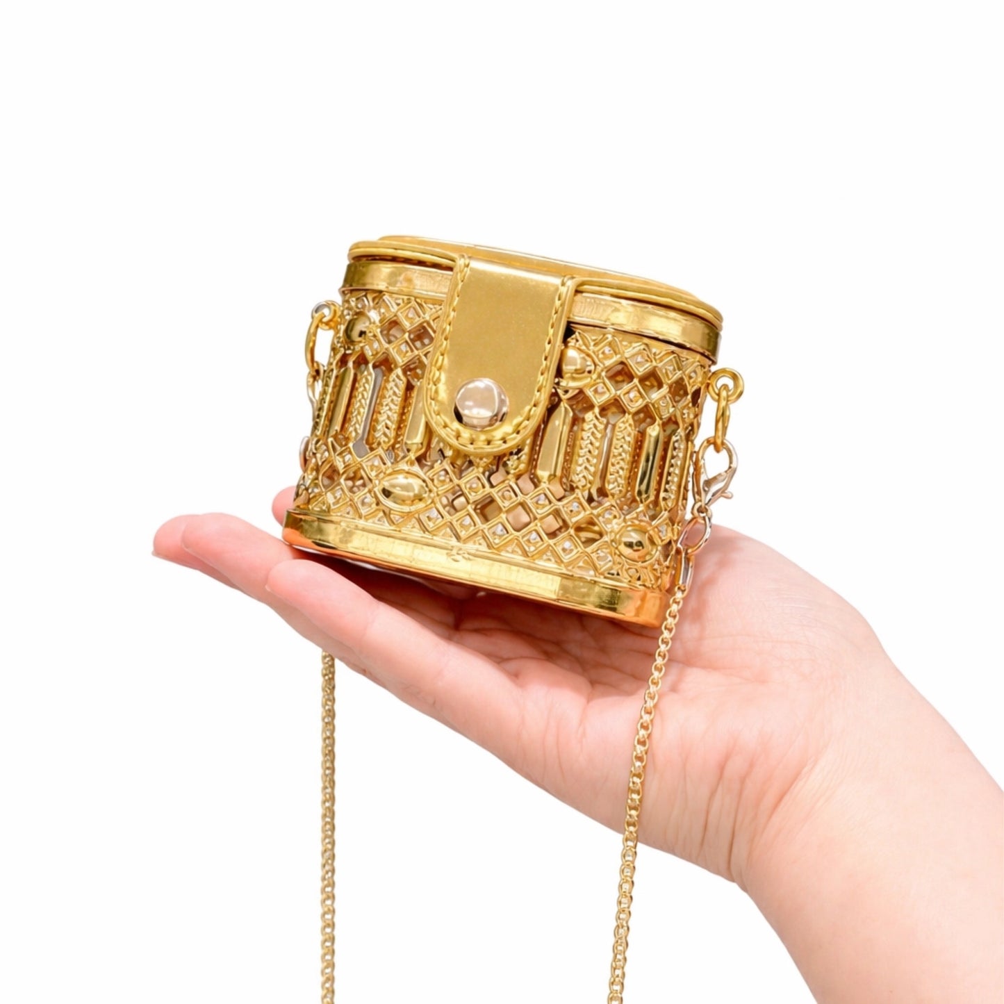 Auréa Mini Metal Bag – Gold