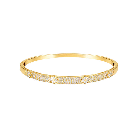 Flora Petite Bangle – Gold & Silver