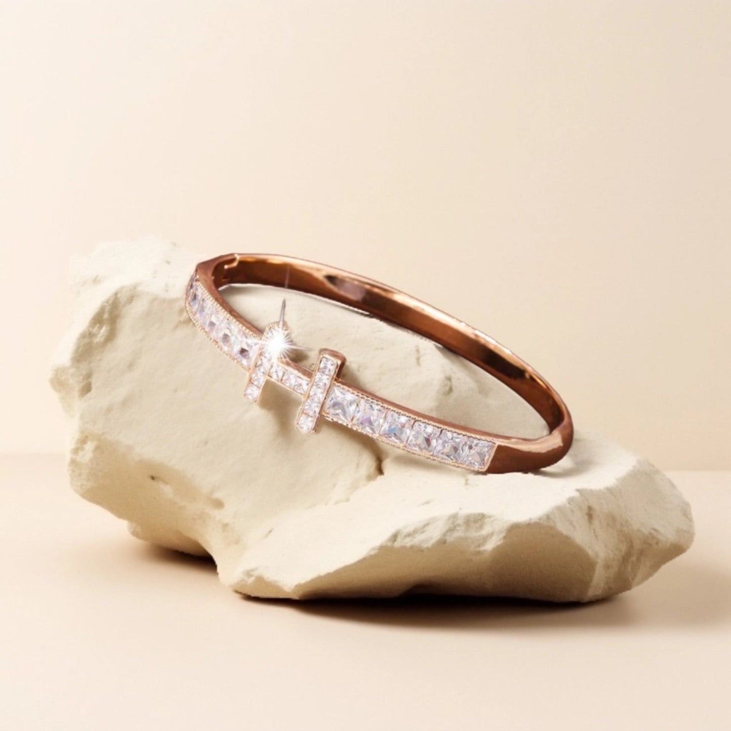 Hera Signature Bangle – Gold & Rose Gold