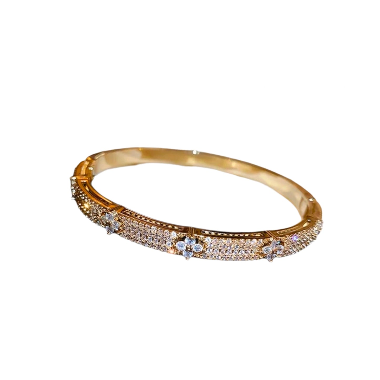 Flora Petite Bangle – Gold & Silver