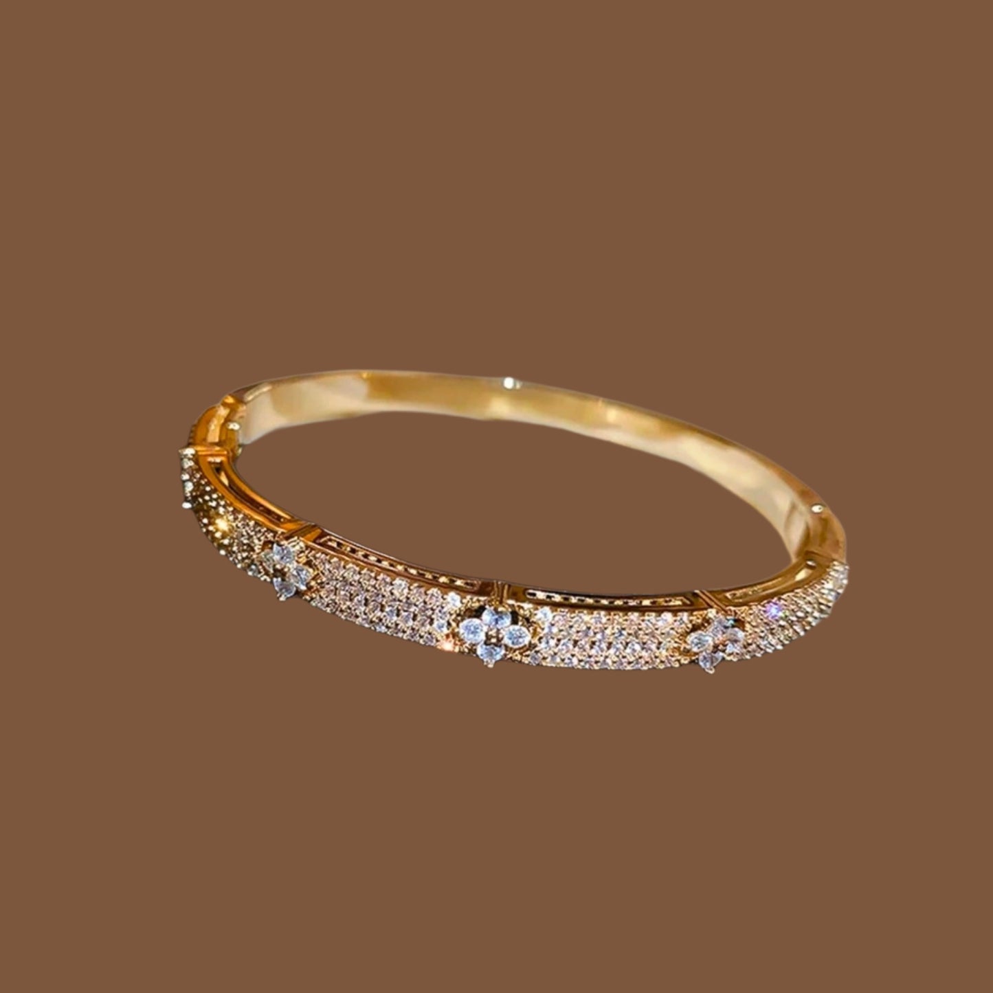 Flora Petite Bangle – Gold & Silver