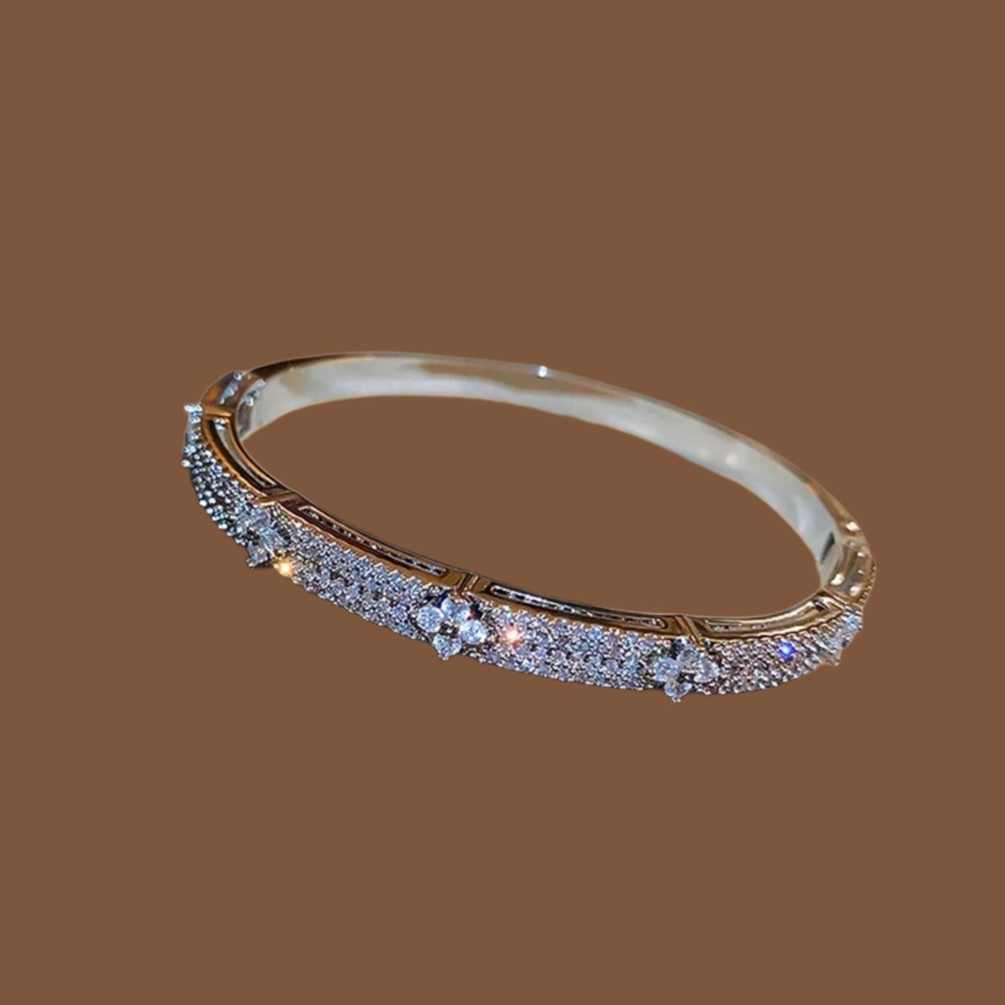 Flora Petite Bangle – Gold & Silver